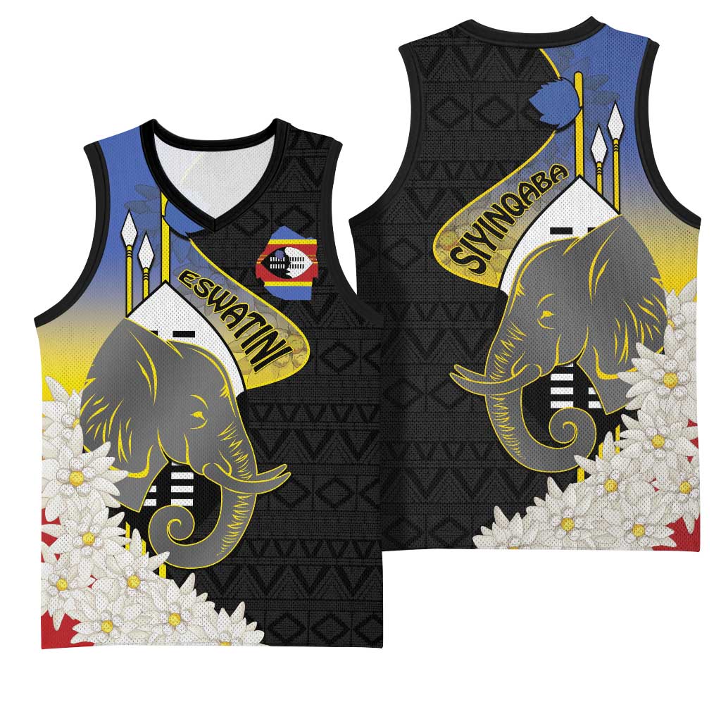 Afro Swaziland Somhlolo Day Basketball Jersey Nguni Shield African Pattern LT14