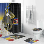 Eswatini Independence Day Bathroom Set Swaziland Nguni Shield African Pattern