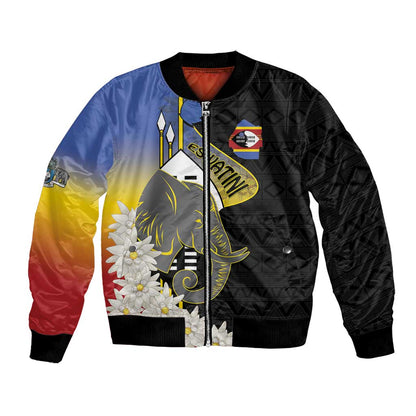 Afro Swaziland Somhlolo Day Bomber Jacket Nguni Shield African Pattern - African Pride