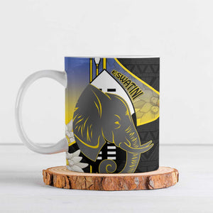 Eswatini Independence Day Ceramic Mug Swaziland Nguni Shield African Pattern