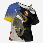Eswatini Independence Day Cross Shoulder Shirt Swaziland Nguni Shield African Pattern