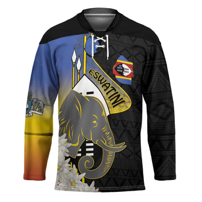 Eswatini Independence Day Hockey Jersey Swaziland Nguni Shield African Pattern
