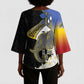 Eswatini Independence Day Kimono Sleeve Blouse Swaziland Nguni Shield African Pattern