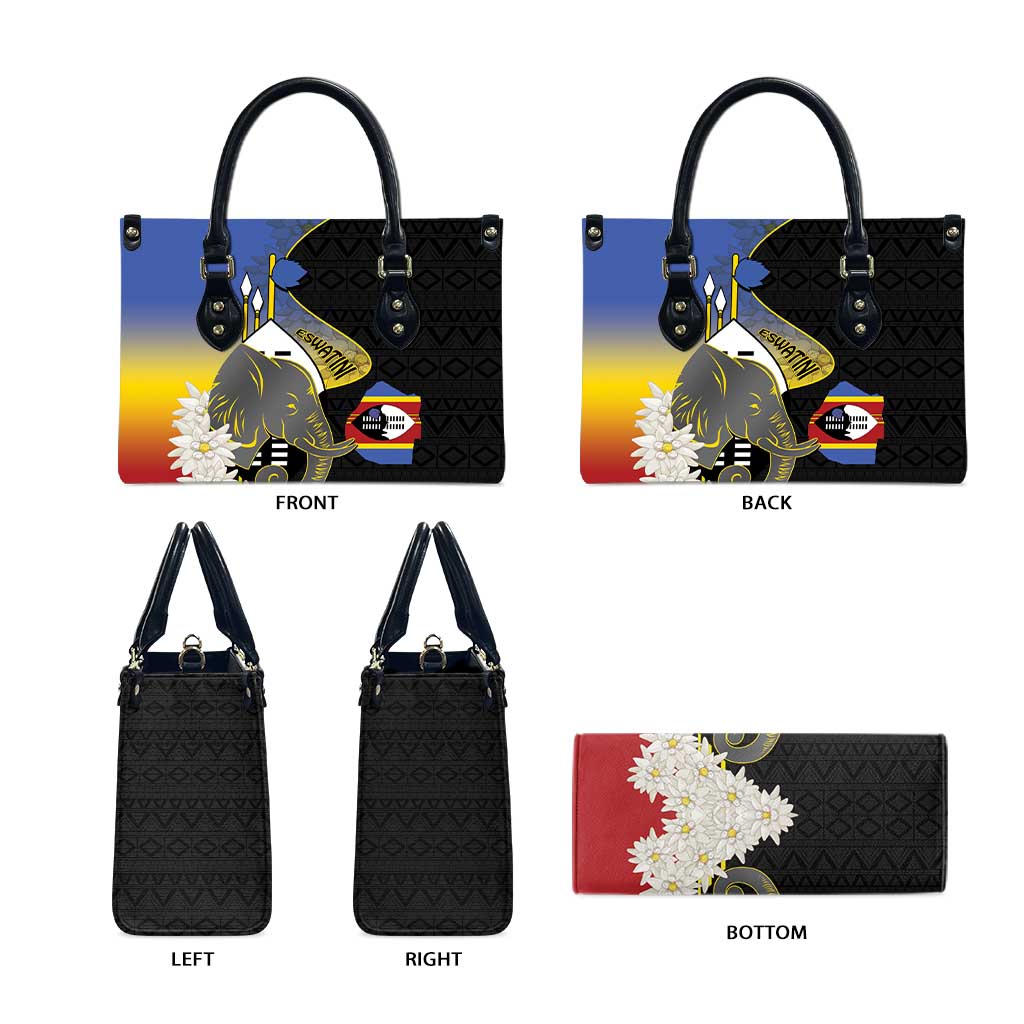 Eswatini Independence Day Leather Bag Swaziland Nguni Shield African Pattern