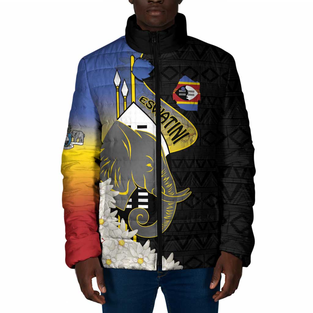 Eswatini Independence Day Padded Jacket Swaziland Nguni Shield African Pattern