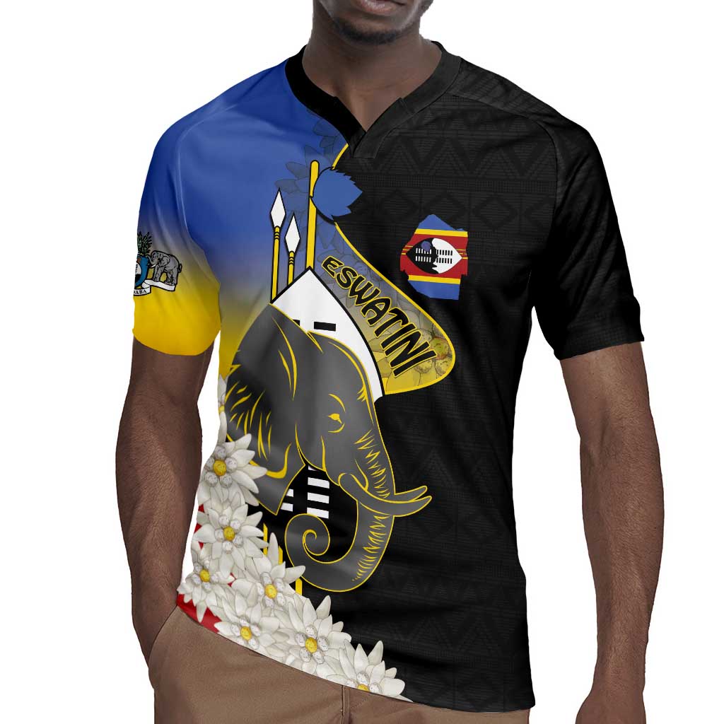 Afro Swaziland Somhlolo Day Rugby Jersey Nguni Shield African Pattern - African Pride