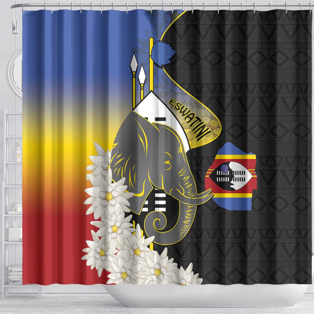 Afro Swaziland Somhlolo Day Shower Curtain Nguni Shield African Pattern - African Pride