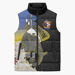 Eswatini Independence Day Sleeveless Puffer Jacket Swaziland Nguni Shield African Pattern