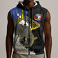 Afro Swaziland Somhlolo Day Sleeveless Zip Hoodie Nguni Shield African Pattern - African Pride