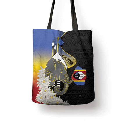 Eswatini Independence Day Tote Bag Swaziland Nguni Shield African Pattern