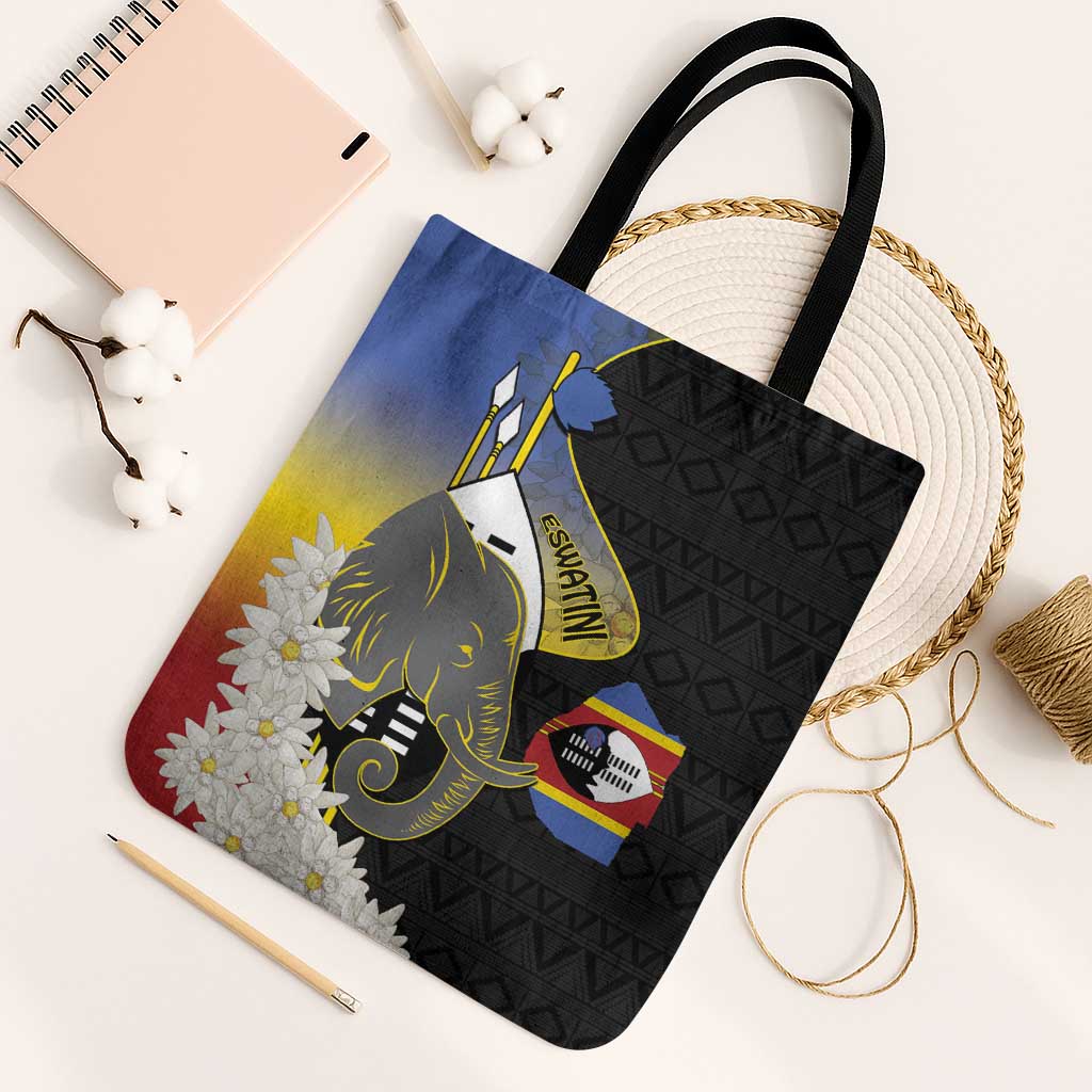 Eswatini Independence Day Tote Bag Swaziland Nguni Shield African Pattern