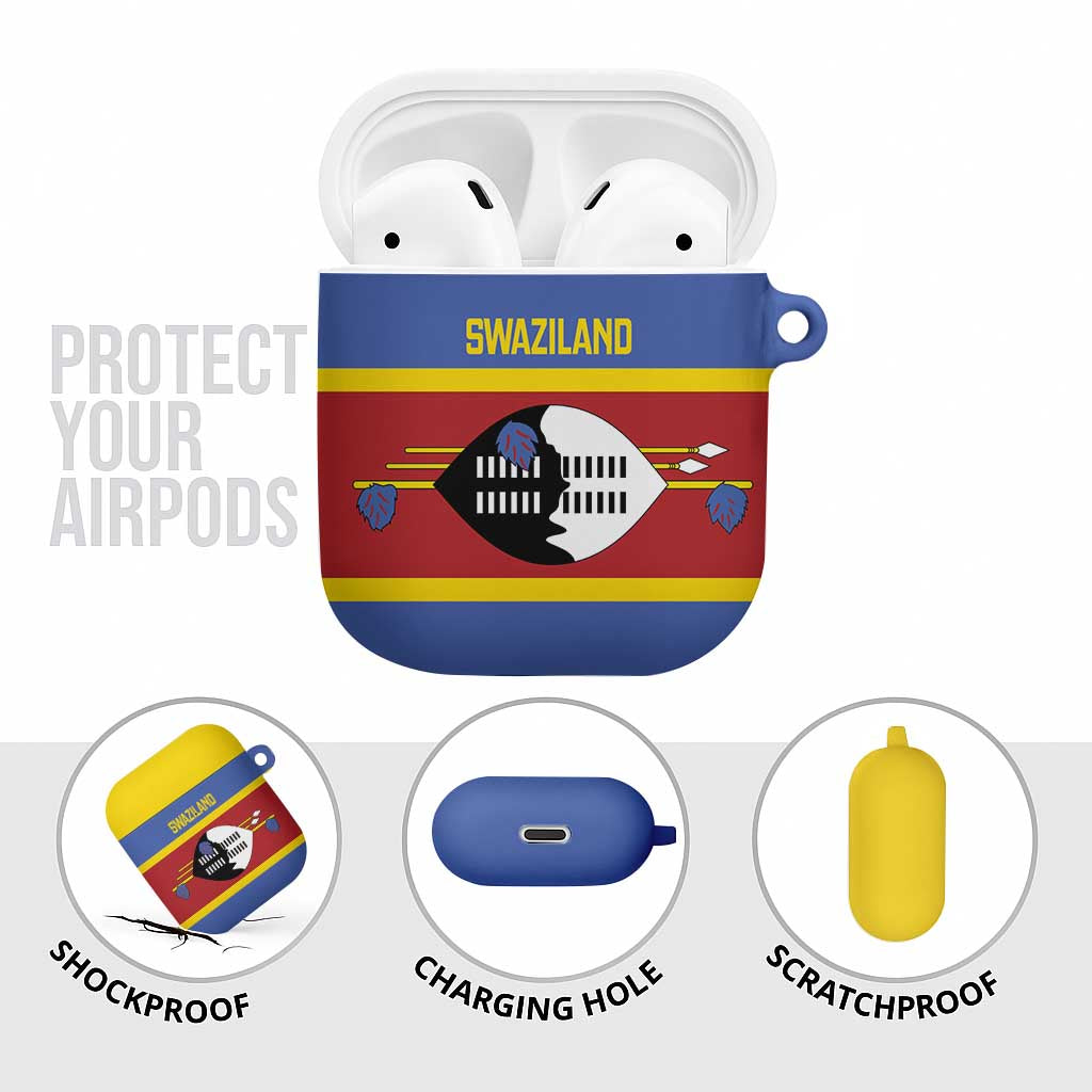 Swaziland AirPods Case Siyinqaba Eswatini Flag Style