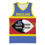 Afro Swaziland Basketball Jersey Siyinqaba Eswatini Flag Style LT14