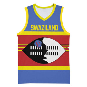 Afro Swaziland Basketball Jersey Siyinqaba Eswatini Flag Style LT14