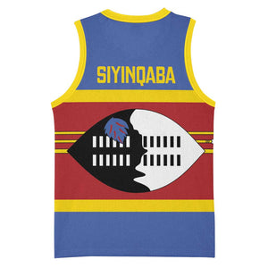Afro Swaziland Basketball Jersey Siyinqaba Eswatini Flag Style LT14