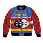Afro Swaziland Bomber Jacket Siyinqaba Eswatini Flag Style - African Pride