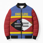Swaziland Bomber Puffer Jacket Siyinqaba Eswatini Flag Style