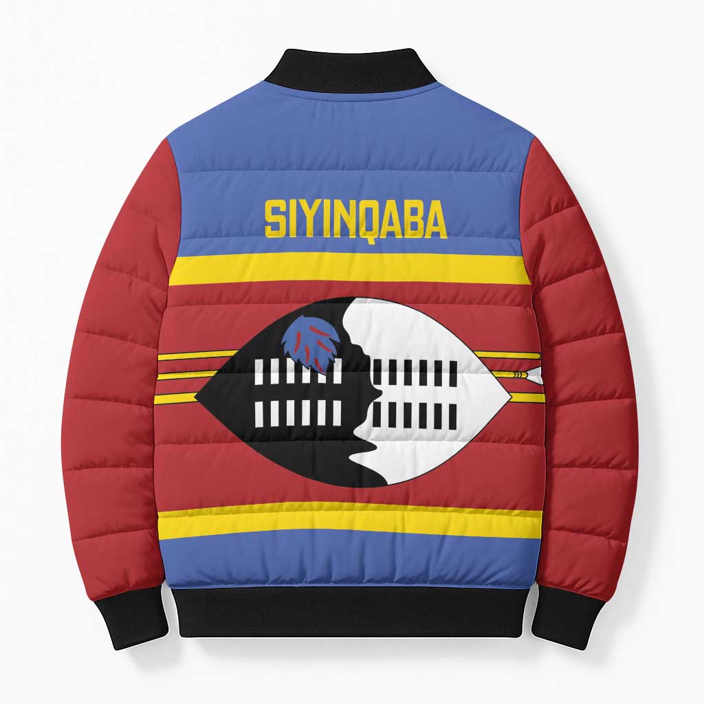 Swaziland Bomber Puffer Jacket Siyinqaba Eswatini Flag Style