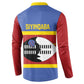 Swaziland Button Sweatshirt Siyinqaba Eswatini Flag Style