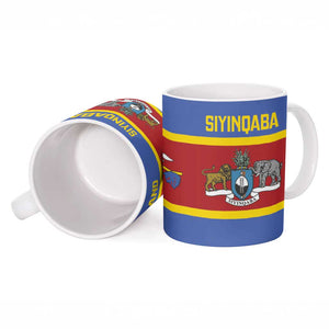 Swaziland Ceramic Mug Siyinqaba Eswatini Flag Style
