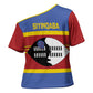 Swaziland Cross Shoulder Shirt Siyinqaba Eswatini Flag Style