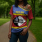 Swaziland Cross Shoulder Shirt Siyinqaba Eswatini Flag Style