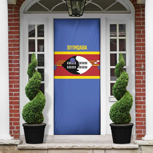 Swaziland Door Cover Siyinqaba Eswatini Flag Style