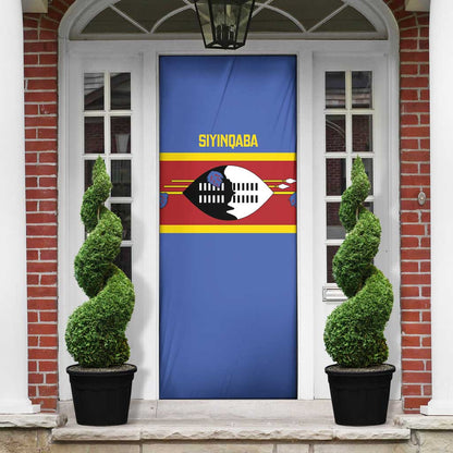 Swaziland Door Cover Siyinqaba Eswatini Flag Style