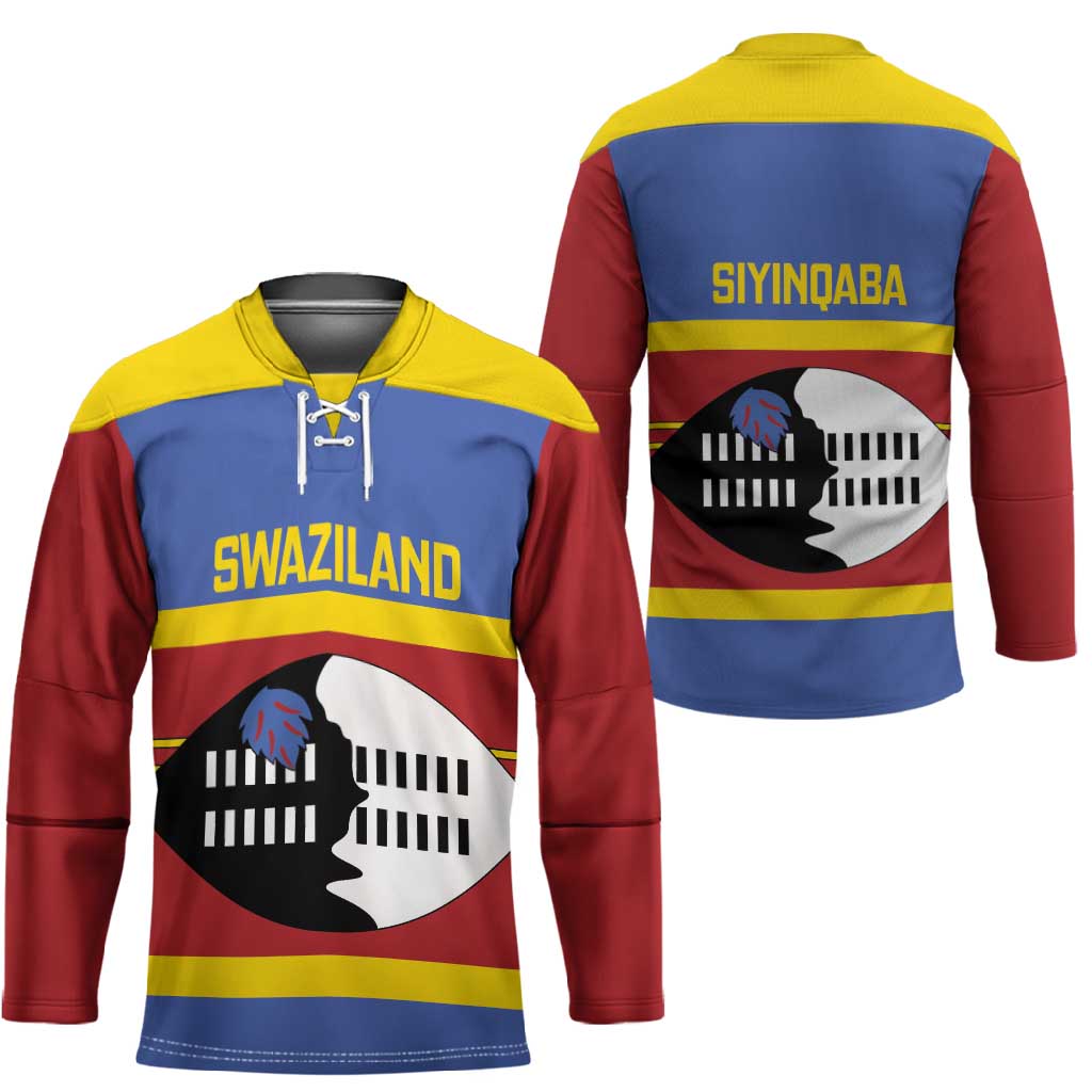 Swaziland Hockey Jersey Siyinqaba Eswatini Flag Style