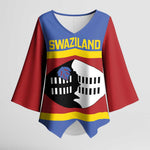 Swaziland Kimono Sleeve Blouse Siyinqaba Eswatini Flag Style