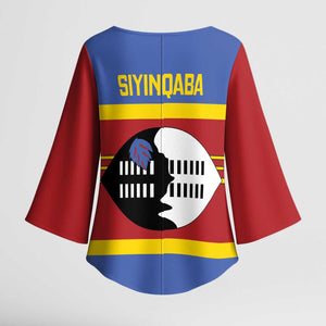 Swaziland Kimono Sleeve Blouse Siyinqaba Eswatini Flag Style