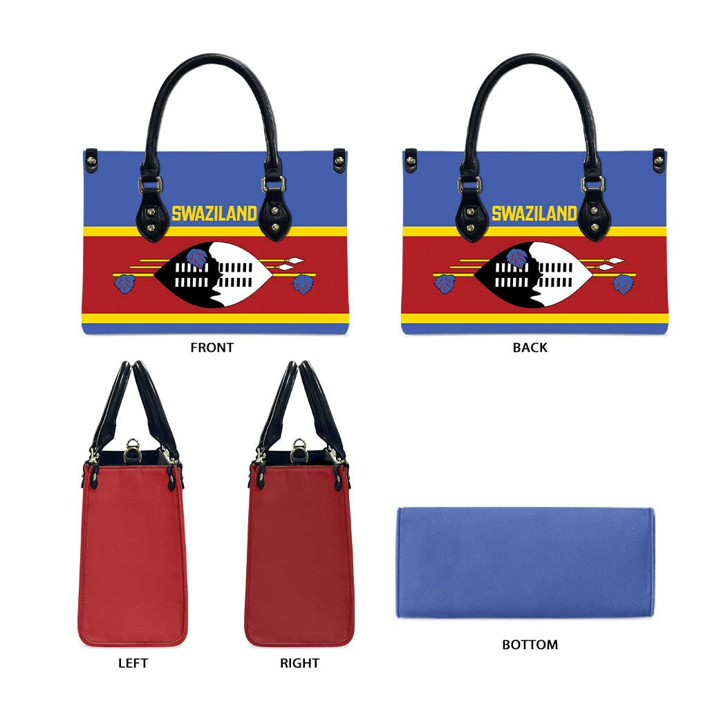 Swaziland Leather Bag Siyinqaba Eswatini Flag Style