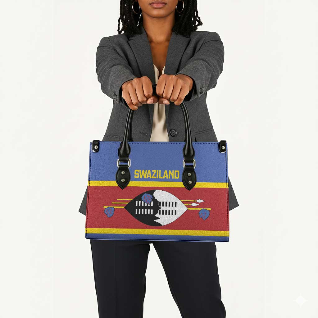 Swaziland Leather Bag Siyinqaba Eswatini Flag Style