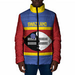 Swaziland Padded Jacket Siyinqaba Eswatini Flag Style