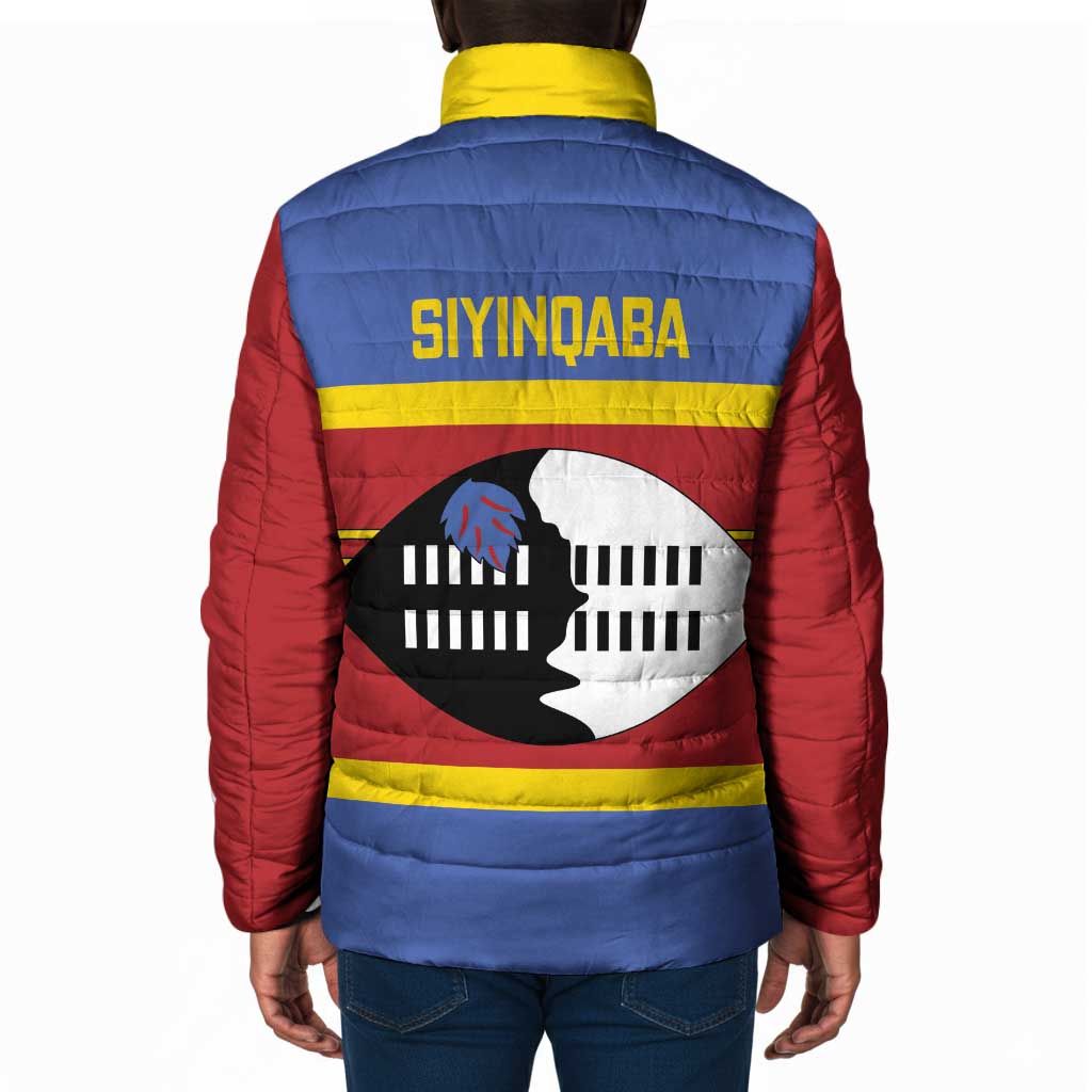 Swaziland Padded Jacket Siyinqaba Eswatini Flag Style