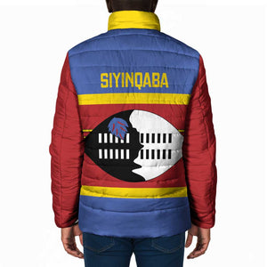 Swaziland Padded Jacket Siyinqaba Eswatini Flag Style