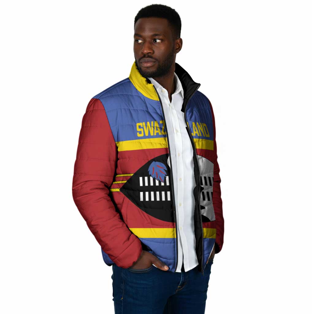 Swaziland Padded Jacket Siyinqaba Eswatini Flag Style