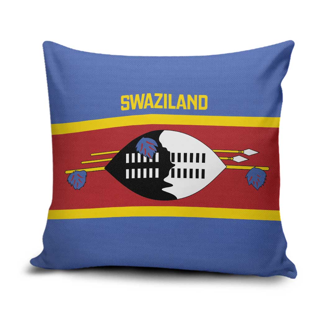 Swaziland Pillow Cover Siyinqaba Eswatini Flag Style