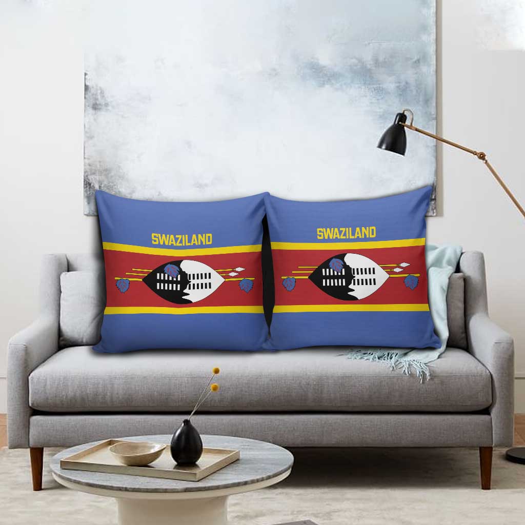 Swaziland Pillow Cover Siyinqaba Eswatini Flag Style