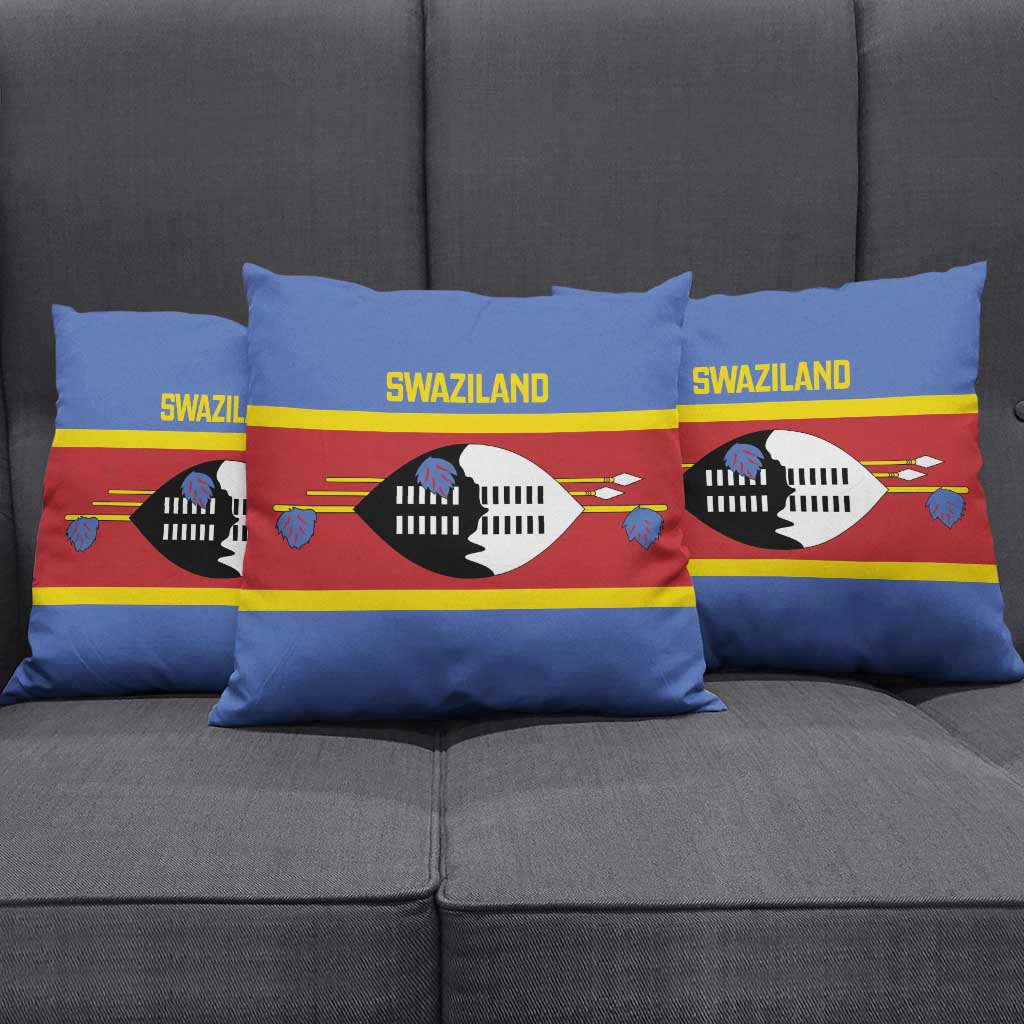 Swaziland Pillow Cover Siyinqaba Eswatini Flag Style