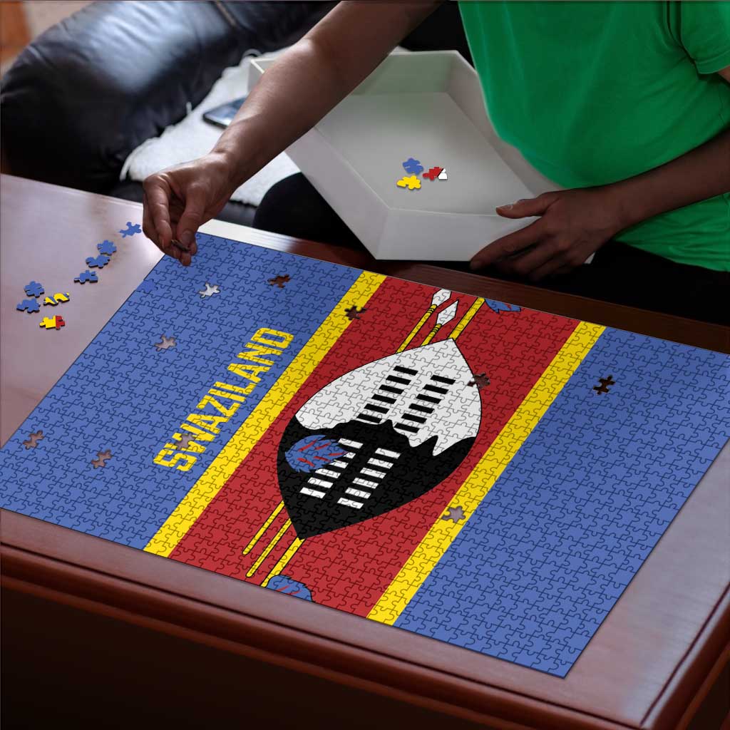 Swaziland Puzzle Siyinqaba Eswatini Flag Style