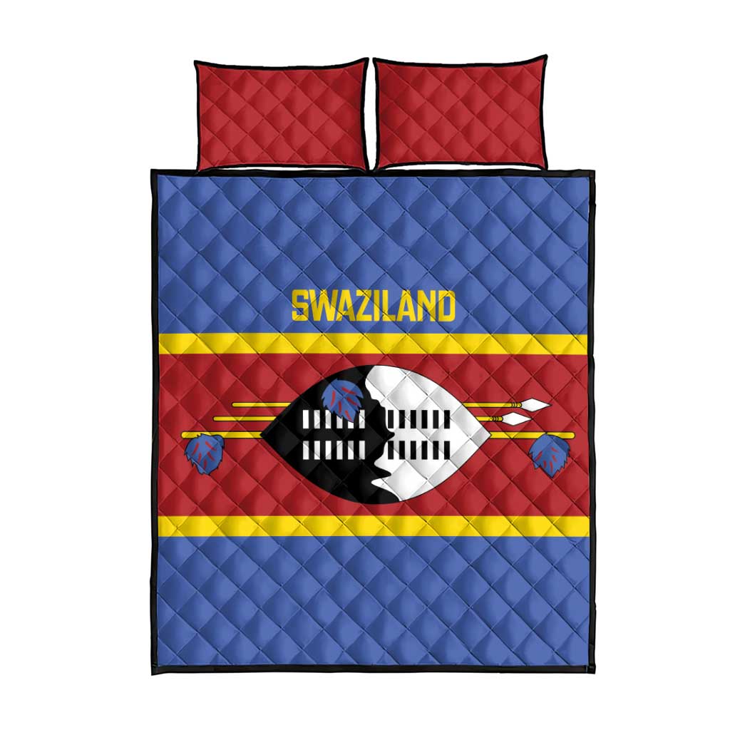 Afro Swaziland Quilt Bed Set Siyinqaba Eswatini Flag Style - African Pride