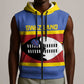 Afro Swaziland Sleeveless Zip Hoodie Siyinqaba Eswatini Flag Style - African Pride
