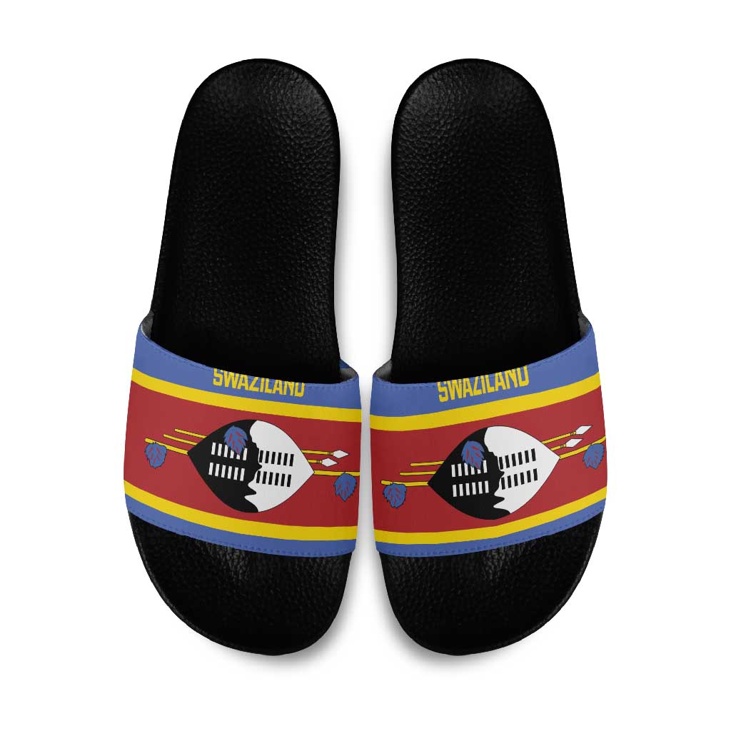 Swaziland Slide Sandals Siyinqaba Eswatini Flag Style