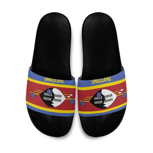 Swaziland Slide Sandals Siyinqaba Eswatini Flag Style