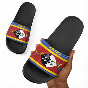 Swaziland Slide Sandals Siyinqaba Eswatini Flag Style