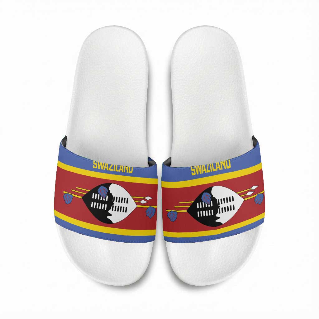 Swaziland Slide Sandals Siyinqaba Eswatini Flag Style