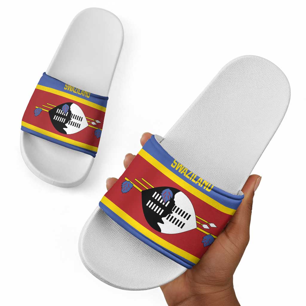 Swaziland Slide Sandals Siyinqaba Eswatini Flag Style