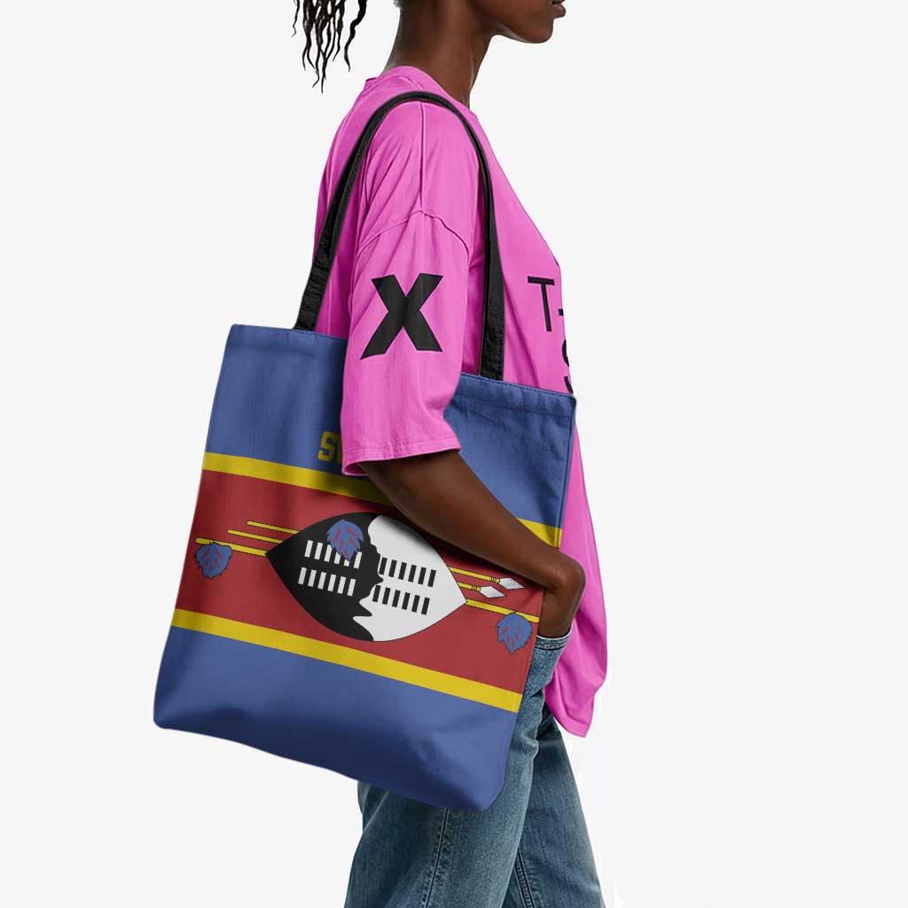 Swaziland Tote Bag Siyinqaba Eswatini Flag Style