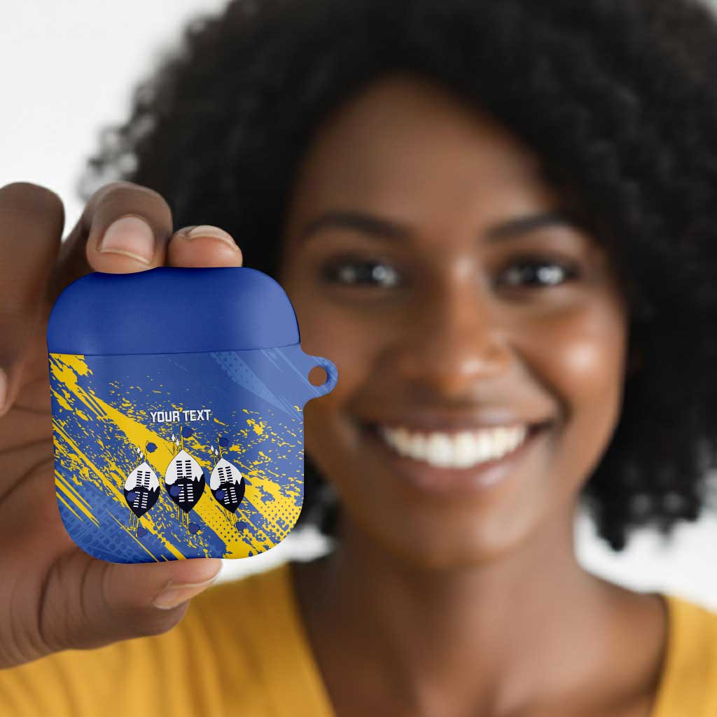 Eswatini Football Custom AirPods Case Sihlangu Semnikati Blue